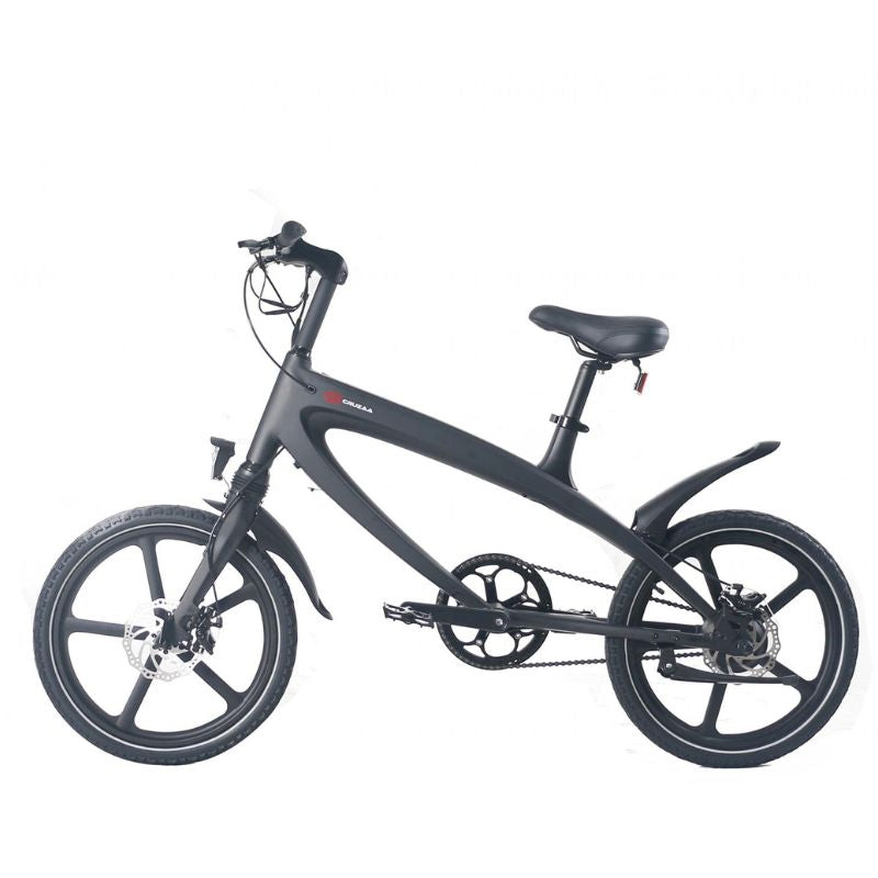 Cruzaa Carbon Black E-Bike With Built In Speakers & Bluetooth SKU100004